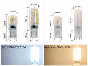 シャンデリアの代替ハロゲンランプの装飾のための220V LED SMD 2835 G9 5Wトウモロコシ電球スポットライト