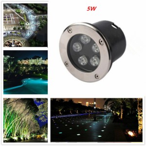 5W IP67 LED円形の埋設された光地面のランプの下で屋外道の方法ガーデンの芝生の装飾