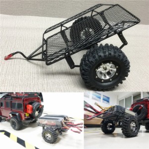 DIYシミュレーションRCクローラメタルドラッグヒッチマウントトウトレーラー1/10 RC CAR D90 SCX10 CC01 TRX-4