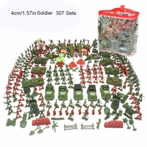 307Pcs / Set小さな兵士のおもちゃのセット砂のテーブル軍事模型のおもちゃパズル学習玩具