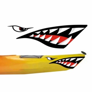 防水サメの歯の口のパターンカヤックステッカー