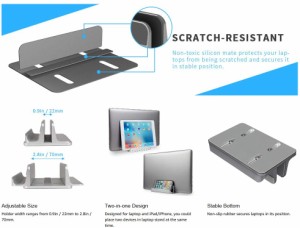 縦型ラップトップスタンドMacBook Pro / Air Microsoft Surface用デスクトップスタンドアジャスタブルラップトップホルダー