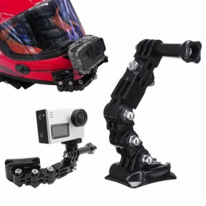 GoPro用hero6 / 5/4オートバイヘルメットチンマウントカメラホルダーセット