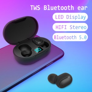 TWS E6SワイヤレスBluetooth 5.0イヤホン6DステレオヘッドセットIPX5防水ヘッドフォンiPhone用CcaseマイクHuawei Samsung