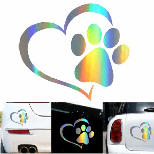 3Dおかしいかわいい猫の足跡犬の足跡ビニール窓バンパーステッカー車の装飾ステッカー