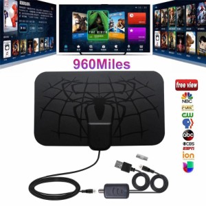 デジタル屋内アンテナスパイダーパターンフルHD TVローカルチャネルアンプ信号ブースターHDTVアンテナ衛星信号受信機