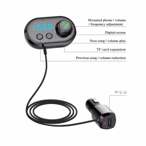 5V 2.4A USB充電ホルダー付き固体アロマセラピーコアMP3車Bluetoothプレーヤー