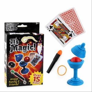 楽しいスターターマジックトリックセットマジシャンハットキッズ子供プレイおもちゃゲームイリュージョンパーティーショーおもちゃ