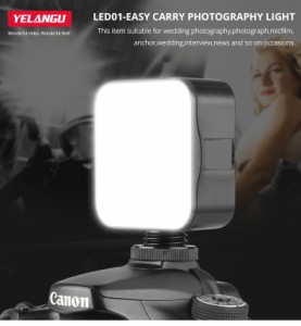 ライブ放送ビデオブログ屋外写真撮影のための調光可能LEDライトミニポータブル充電式ビデオフィルライト
