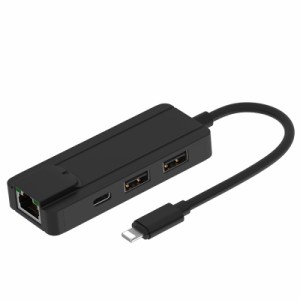 4-in-1 USB 3.0ハブ照明からRJ45イーサネットLANネットワークアダプターへのiPhone / iPadサポート10 / 100Mbps速度