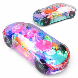 電気子供のおもちゃ車の普遍的な運転の多彩な軽い音楽透明な機械ギヤ電気自動車