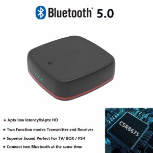 Bluetooth 5.0レシーバートランスミッターCSR 8675 APTX HD Bluetoothアダプター低遅延ワイヤレスオプティカルオーディオRCAサポートAAC