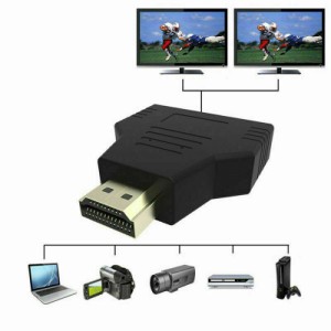 HDMI 1-in-2 Out 1080P HDMIスプリッターアダプターコンバーターPS4 Xbox HDTVプロジェクター用