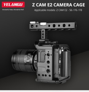 Z CAM E2カメラアクセサリー用ブラックカメラケージ+トップハンドルキットアルミニウム合金