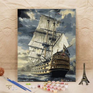 数字によるDIY船の絵画フレームワーク着色写真家の装飾