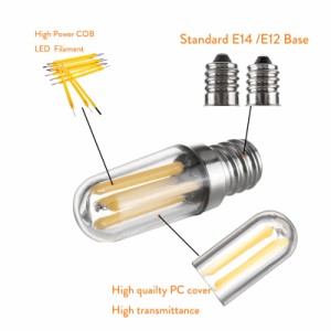 LEDT20ミニ電球E14E12冷蔵庫電球レトロ調光エジソン電球