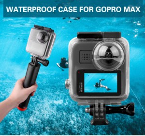 GoPro MAX用の防水ケース+アダプター+ネジ+レンチ+防曇シート