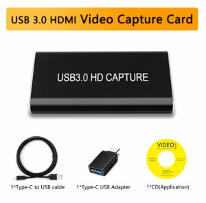 HDMI-USB 3.0ビデオキャプチャドングル1080P 60FPSビデオオーディオグラバーゲームキャプチャレコーダー（XBOX PS4ライブTV用）