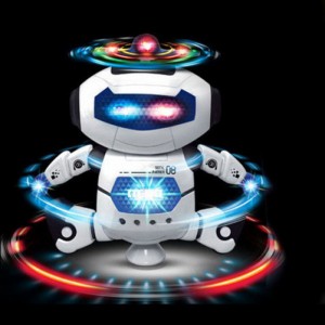 子供のための360のスペース回転ダンスの宇宙飛行士のロボット音楽LEDライト電子歩行のおもちゃ