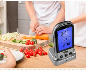 多機能ワイヤレスバーベキュー温度計電子デュアルチャンネルキッチン食品温度計