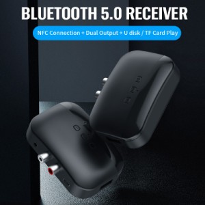 BluetoothレシーバーワイヤレスNFC 3.5 mmジャックAUXオーディオアダプター（カーコンピューターワイヤースピーカーホームステレオ用）