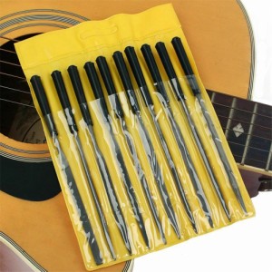 ギターウクレレバンジョーやその他の弦楽器用の10個/セットのブリッジグラインドナイフ修理ファイル