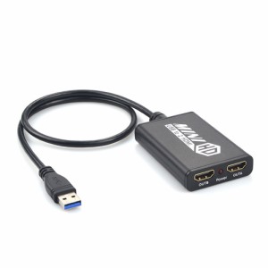 HDMIキャプチャカードUSB3.0ビデオドライバーフリー3.5マイク出力HDMIループアウトキャプチャ