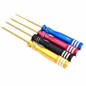 RC製品4個1.5mm 2.0mm 2.5mm 3.0mmメトリックアレンキーセットアルミニウムハンドル付き