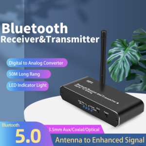 Bluetooth5.0オーディオアダプター光ファイバー同軸デジタル-アナログオーディオコンバーター