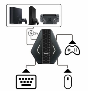 Switch / ps4 / xboxOne用有線コンバーターAbsゲームコンソールキーボードマウスコンバーター