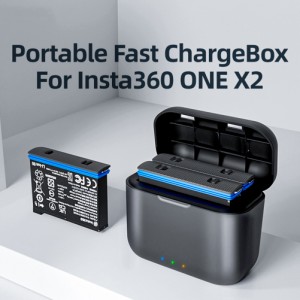 X2 バッテリー 充電ボックス 充電器ハブ 互換性 付き ポータブルストレージ キャリングケース
