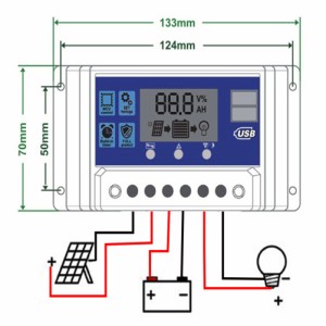 MPPTソーラーパネルレギュレーター充電コントローラーオートフォーカストラッキング30-100A12V/ 24V