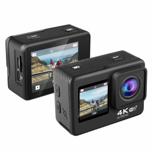 Q60AR 4K 30FPS 24MP WiFi アクションカメラ防水 170°広角レンズデュアルスクリーンディスプレイビデオカメラアウトドアスポーツサイク