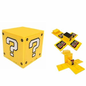 スイッチゲーム用の折りたたみ式ゲームカードボックスマジックキューブデザイン16Nsゲームカセットを搭載した大容量の強力な収納ケース