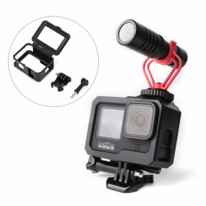 Gopro Hero9スポーツカメラ保護フレーム用シリコン保護カバー+レンズカバーケース