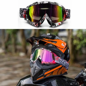 オートバイモトクロスゴーグル屈曲可能なスキーメガネ屋外防風防塵保護安全メガネ