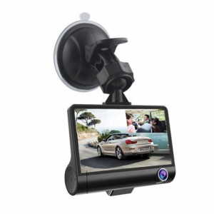 4.0 インチ 1080p Hd 車ダッシュ カム H35 隠し超広角 3 レンズ ナイト ビジョン ドライブ レコーダー 防水リア カメラ パーキング モニ
