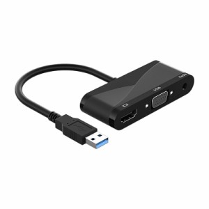 3 で 1 ハブ コンバーター Usb 3.0 から Hd-mi 互換の VGA 1080p Hd アダプター Windows7/8/10/11 / Os プロジェクターと互換性あり