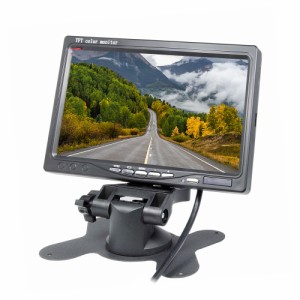 車のモニター 7 インチ TFT 液晶画面双方向ビデオ入力 Pal/ntsc 12v ディスプレイ バックミラー セキュリティ カメラ アクセサリー