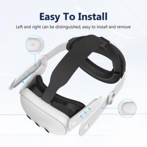 VR ヘッドセット ストラップ 調節可能なヘッドセット ストラップ プレミアム交換用ゲーム VR アクセサリー しっかりフィット メタクエス