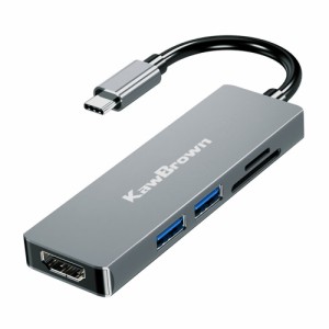 5 In 1 UsbCハブからHdmi互換の4kusb 3.0SdカードTfカードアダプター（Mac Book Pro用）