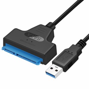 USB 3.0 - SATA アダプタケーブル超高速データ転送 SATA ケーブルコンバータ、電源ポート付き 2.5 インチ SSD HDD ドライブ用
