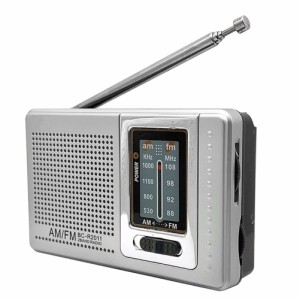 BC-R2011 AM FM 電池式ポータブルポケットラジオ伸縮アンテナラジオプレーヤーシニアホームウォーキング用