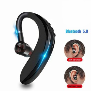 S109 片耳ワイヤレスBluetooth対応ヘッドホン インイヤー通話 ノイズキャンセリング ビジネスイヤホン マイク付き