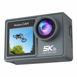 アクションカメラ 5K 30FPS 48MP WiFi 防水 30M 水中カメラ 2 インチ 1080P HD タッチスクリーンスポーツカメラ水泳シュノーケリングアド