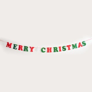 メリークリスマスバナーと雪片肥厚不織布パーティー用品ホームウォール暖炉用クリスマスギフト