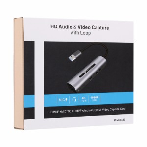 4Kビデオ/オーディオキャプチャカードHDMIビデオグラバーレコードボックスDVDカムコーダーカメラレコーディングライブストリーミング