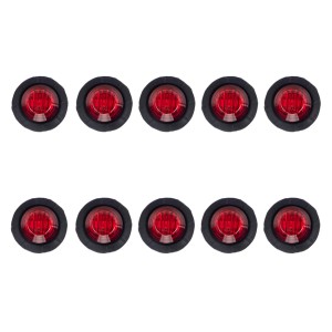 10 PCS3 / 4インチLEDクリアランスライトLEDフロントリアサイドマーカートレーラー用インジケーターライト