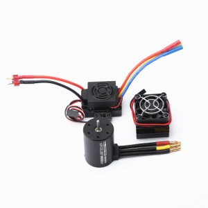 3650 3600kv / 4500kvブラシレスモーター、60a Escヒートシンクコンボ付き1：8/1：10 Hsp Hpi WltoysRcカーRcボートパーツ用