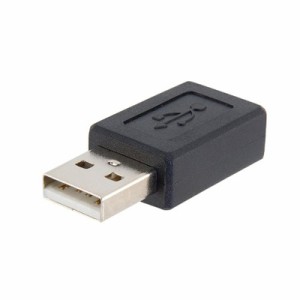 USB Aオス?マイクロUSBメスアダプタ（ブラック）